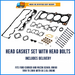 Ford Courier G6 Gasket Set with Bolts - New Cylinder Heads