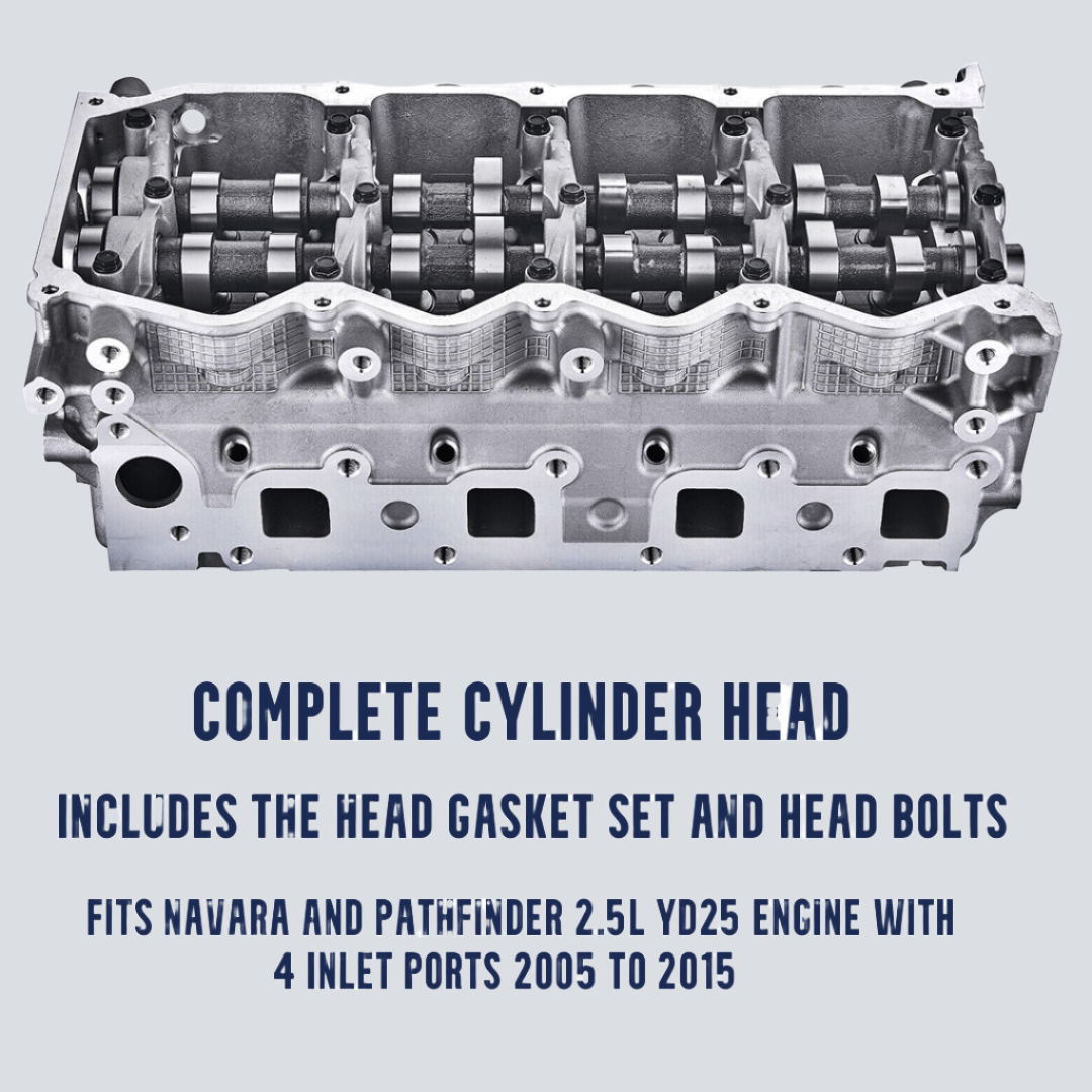 Navara YD25 Complete Cylinder Head Four Port – New Cylinder Heads