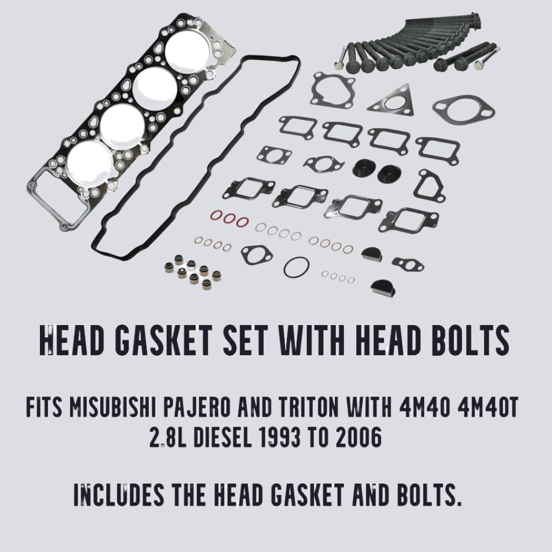 Pajero Triton 4M40 4M40T Head Gasket Set with Head Bolts