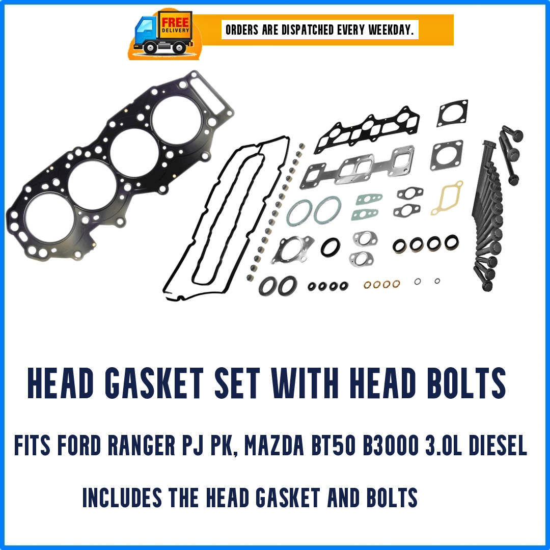 BT50 B2500 B3000 WE Head Gasket Kit with Head Bolts