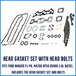 Ford Ranger PJ PK WEAT Head Gasket Kit with Bolts