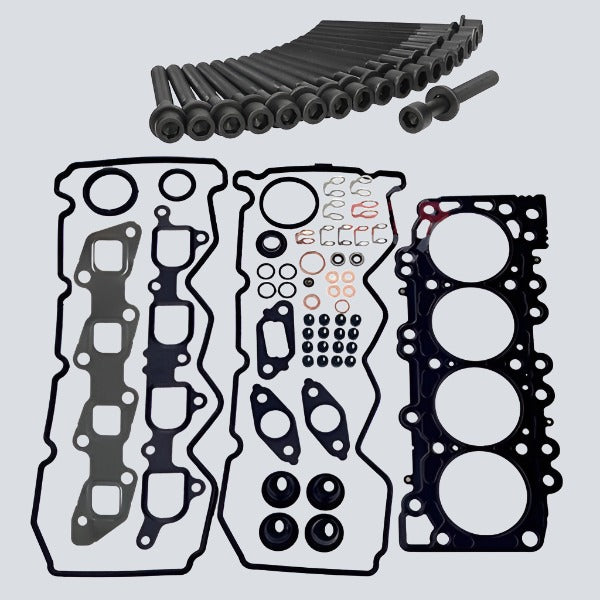 Navara YD25 Cylinder Head Gasket Set Four Port with Head Bolts - New Cylinder Heads